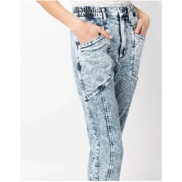 NWT Retrofete Acid Wash Crop Jeans 25 | 80s 90s Y2k MTV Mall Goth Indie Sleaze - Picture 4 of 8